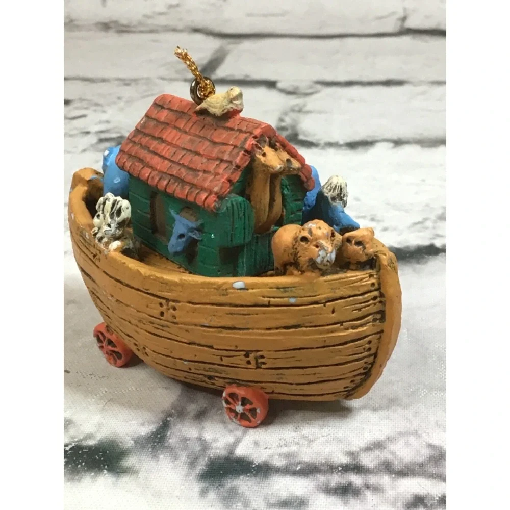 Vintage 1991 American Greetings Forget‎ Me Not Noahs Ark Christmas Ornament